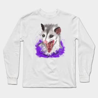 Trashy Punk Possum Design Long Sleeve T-Shirt